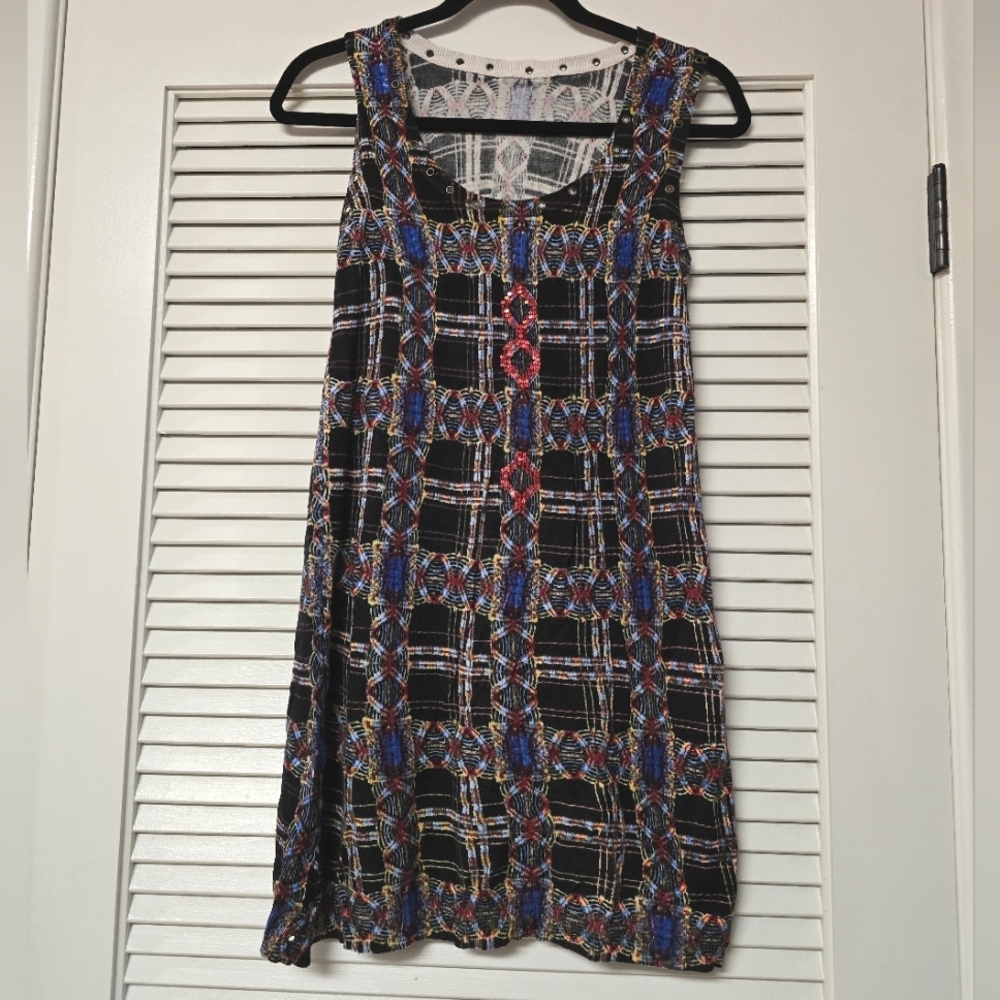 Custo Barcelona - Sleeveless Dress With Grommet & Sequins Detail